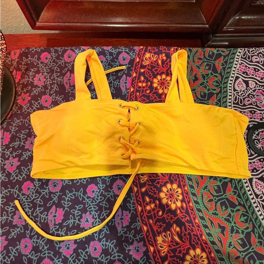 SHEIN Sunny Yellow Bikini Top